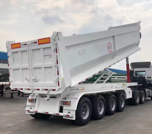 Made in China Rear Dump Semi-<b>trailer</b> Tri-axle Dump Semi <b>Trailer</b> Hydraulic Dumping Rear End Dump Tipper Semi Trucks <b>Trailer</b> - Product Image 1