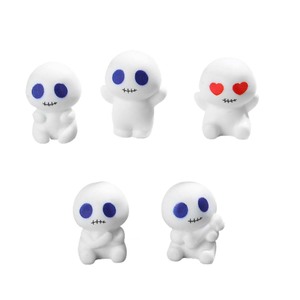 Pendentif porte-clés en résine plastique, forme de dessin animé abstraite, figurine fantôme de dessin animé, accessoire de bijouterie DIY, décoration d'Halloween - Product Image 1