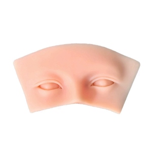 Maniquí de Silicona de Media Cara para Práctica de Microblading de Cejas, Modelo de Entrenamiento para Extensión de Pestañas PMU - Product Image 2