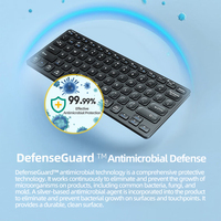 Clavier sans fil AKB862AP-53 multi-appareils, 5 en 1, économie d'énergie, interrupteur indépendant, piles incluses
