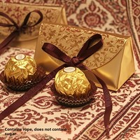Set di 2 Scatole per Confetti Nuziali al Cioccolato, Confezioni Vuote in Cartone Rigido con Laminazione Lucida per Regali Alimentari
