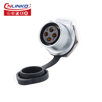 CNLINKO M20 connecteur industriel étanche prise 220V 16A connecteur circulaire 4 broches