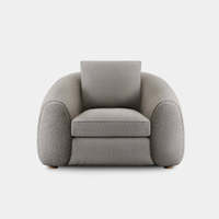 Canapé de luxe moderne pour salon, revêtement en tissu, siège profond individuel
