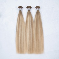 Extensions de cheveux russes vierges 100% humains, double trame, lisses et ondulées, pointes plates U I, vente en gros