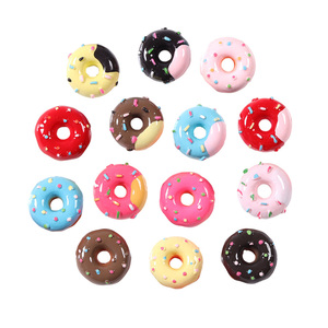 Venta caliente a granel Stock 3D moldes en miniatura Dot Donut Flatback Diy cabujones de resina - Product Image 1