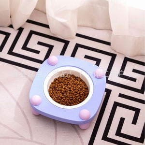 Bol pour nourriture pour animaux de compagnie, forme carrée en bois massif, pour l'alimentation des chats et des chiens, support de rangement, utilisation dans le salon - Product Image 1