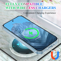 Coque magnétique transparente en TPU pour Google Pixel 7 8 9 Pro XL, protection contre les chocs, compatible avec la charge sans fil, pour iPhone 18
