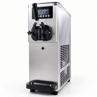 Machine à gelato de table compacte à saveur unique et ultra-silencieuse / Machine à crème glacée molle commerciale mini avec pompe à air de pré-refroidissement