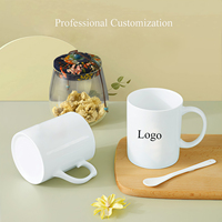 Tasses à café et thé en porcelaine anglaise personnalisables, tasse à lait en céramique blanche de haute qualité