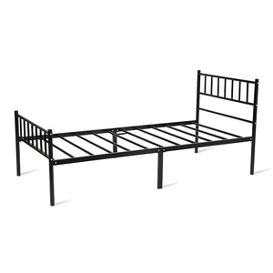 Lit d'étudiant moderne personnalisable, design simple, en métal tubulaire carré, pour l'école, la maison, l'hôtel, le dortoir, l'hôpital, la chambre à coucher - Product Image 1