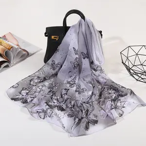 Fashion Scarves For Women Printed Chiffon Scarf Hijab Long Soft Wrap Gradient Scarf Ladies Shawl