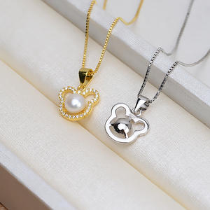 Boucles d'oreilles en argent S925 Wenchi pour femmes, accessoires DIY, ensemble de bijoux fins, plateau vide, modèle de bague semi-finie - Product Image 4