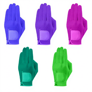 MUDASSAR SPORTS Men's Genuine Leather Golf <b>Gloves</b> Non-Slip Grip <b>Moisture</b> Wicking Fabric Buckle Closure-Custom Design Available - Product Image 4