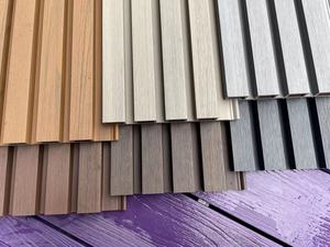 مركب من البلاستيك الخشبي ألواح للحائط ميزة الجدار الخارجي الكسوة في الهواء الطلق شارك البثق لوحات - Product Image 3