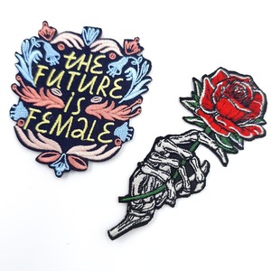 Cool DIY Vêtements Accessoire À La Mode All-You-Need-Is-Love Iron-On Sports Casquette De Baseball Tricoté Chapeau Patch Brodé Étoile Badges - Product Image 3