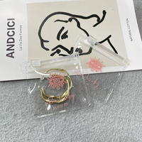 Pochette zippée personnalisée avec logo imprimé pour bijoux, sac en PVC transparent holographique avec fermeture éclair coulissante pour boucles d'oreilles/colliers
