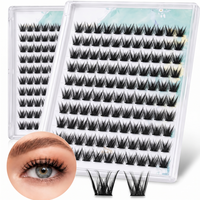 Extensions de cils réutilisables en fibres végétales semi-faites à la main, durables, auto-adhésives, avec bande transparente invisible