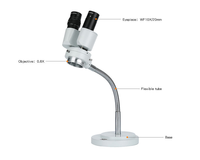 NBHG C-6D Laboratory Stereo Dental Microscope WF10X/20mm Eyepiece, Long Working Distance, 2 Years Warranty