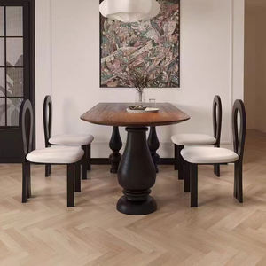 Table à manger ronde durable avec plateau en mélamine et finition poudrée - Product Image 5