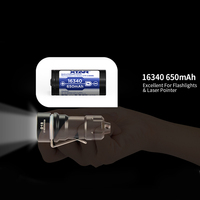 Batterie Li-ion rechargeable protégée 3,7 V 650 mAh (référence 16340) pour lampe torche haute performance et pointeur laser – Stock US