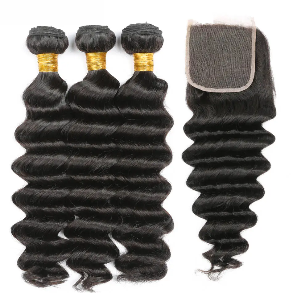 Good Quality Raw Human Hair Bundles Temple Hair Hair Extensions Cuticle Aligned Deep Wave Brazilian from India Bundle Natural
