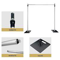 Tusoty EY-002 – Supports de toile de fond télescopiques robustes en alliage d'aluminium 6063-T6, 3 m x 3 m, pour décoration de mariage – Vente chaude