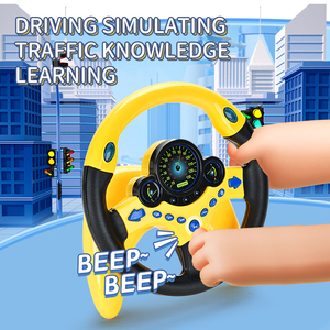 <span class=keywords><strong>Giochi</strong></span> educativi simulazione di rotazione elettrica a 360 gradi guida in auto con chiave di musica leggera giocattoli al volante per bambini per bambini - Product Image 3