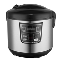 Cuisinière à riz numérique multifonction 3L/5L 500W/700W avec revêtement antiadhésif, cuve intérieure en aluminium, cuillère et tasse