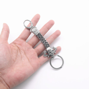 Yunnique Stainless Steel Pirate <b>Skull</b> Keychain Pendant Unisex Business Gift Charm GZY-SL0633 - Product Image 4