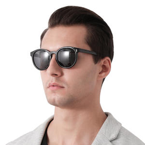 Lunettes de soleil polarisées Conchen à monture ronde, verres TAC noirs UV400, unisexe, protection solaire, pêche, voyage, conduite, mode - Product Image 4