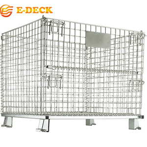 <span class=keywords><strong>Cage</strong></span> de fil galvanisée par entrepôt pliable durable de capacité élevée pour le recyclage - Product Image 1