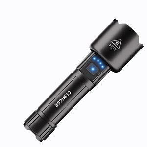 Lampe torche laser blanche CLOWICSR 3200mAh rechargeable LED en alliage d'aluminium zoomable haute luminosité tactique 10000 heures W528 - Product Image 5