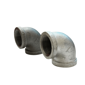 Codo de hierro maleable plateado de 90 grados Tipo rígido <span class=keywords><strong>galvanizado</strong></span> de alta presión - Product Image 2