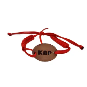 Dia 28mm Wood And Fabric MIFARE Classic EV1 1k RFID NFC Wristbands Bracelet For Events Ticket