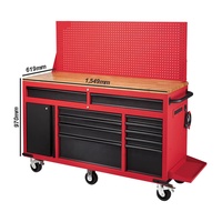 Leshare LXD-461091 Chine OBM/OEM Armoire de travail mobile en métal à 11 tiroirs, poste de travail, coffre de rangement d'outils, garantie de 3 ans