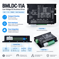 Contrôleur de moteur CC sans balais industriel 24V 7A sans capteur à effet Hall avec protections multiples et Modbus RTU