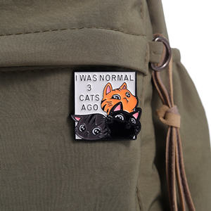 Eu Era Normal <span class=keywords><strong>3</strong></span> Gatos Ago Esmalte Pins Cute Kitty Animal Broches Lapel Backpack Badges Acessórios de Jóias para Amigos Presentes - Product Image 3