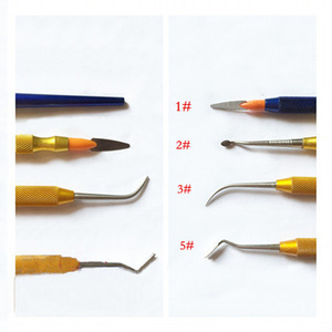 Kit d'outils de sculpture de modèles dentaires en cire, manche de 100 mm avec poignée moletée, instruments chirurgicaux dentaires manuels pour techniciens - Product Image 1