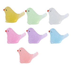 Simulation d'oiseau tête haute Animal aménagement paysager Micro-paysage décoration ornement résine lumineuse bricolage accessoires petits accessoires - Product Image 3