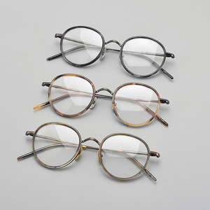 Siêu Ánh Sáng Tinh Khiết Titan + Acetate Vòng Khung Kính Retro Tortoiseshell Thời Trang Kính Khung - Product Image 3