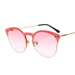 Maidis Sunglasses Blue Gradient Lens Metal Frame Women UV400 Protection Fashionable Style - Product Image 4