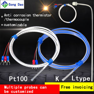 خزان تخليل حراري من مادة K مقاوم للتآكل مقاوم للأحماض والقلويات Pt100 في مجس مستشعر درجة حرارة المصنع الكهربائي - Product Image 4