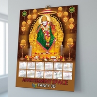 Calendrier 3D lenticulaire Joyprint CMYK couleur haute qualité 2024 avec écran LCD en plastique, impression de dieux indiens pour la décoration