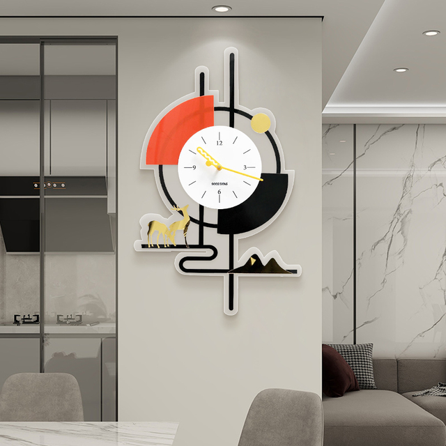 Factory Direct Sales Modern Acrylic Decorative Mural Silent Clock Artwork Nordic Living Room Home Decoration Wall Clock
