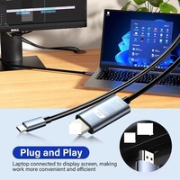 4K 60Hz tipo C HDTV Adaptador convertidor USB C a HDTV macho Cable de vídeo para Macbook laptop Tablet