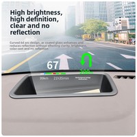 Accessoires intérieurs de voiture : Cache de protection HUD en PC optique incurvé, lentille anti-éblouissement, moule d'origine pour BYD Denza N9, zéro reflet