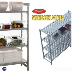 Jiwins多环境食品储存商用厨房冰箱搁板行走NSF调节移动冷藏室储物架