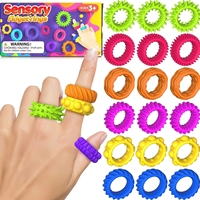 Jouets sensoriels en anneau de silicone Fidget adaptés aux autistes pour les enfants Soulagement de l'anxiété en classe Cadeaux d'affaires promotionnels