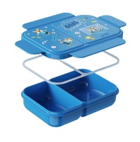 Boîte à bento en plastique sans BPA, résistante aux fuites, compatible micro-ondes, avec 2 compartiments