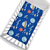 Ensemble de literie pour bébé nouveau-né imprimé extra doux Oeko-Tex Standard Drap-housse pour berceau en mousseline de coton avec élastique